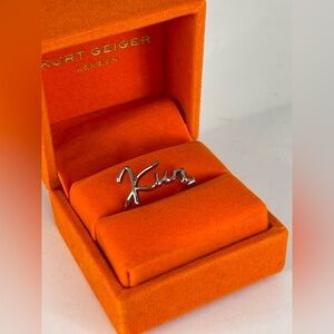Kurt Geiger Silver Signature Ring